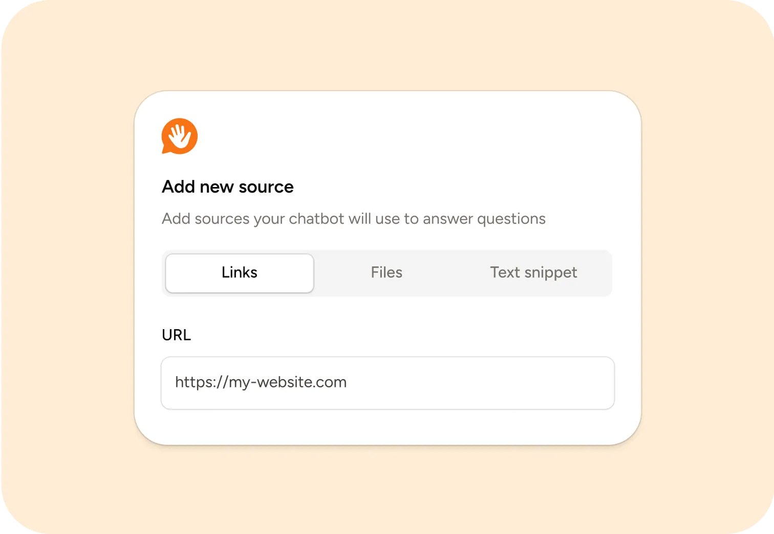 Train it on your content